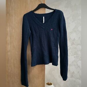 Aeropostale Navy V-Neck Sweater